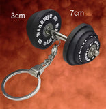 Sleutelhanger dumbel 3x7cm