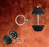 Sleutelhanger dumbel 3x7cm